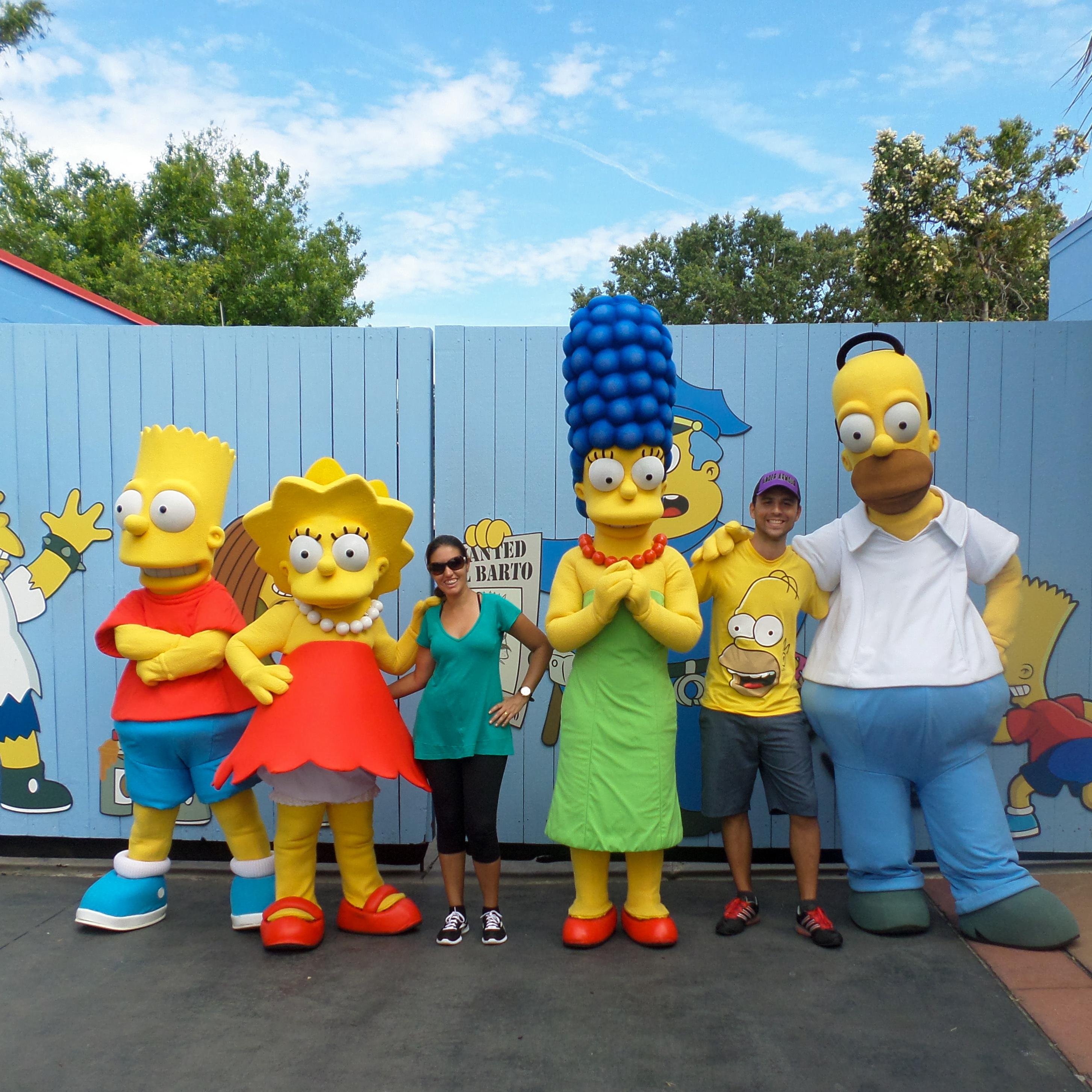 Universal Studios Florida - foto com personagens: Simpsons