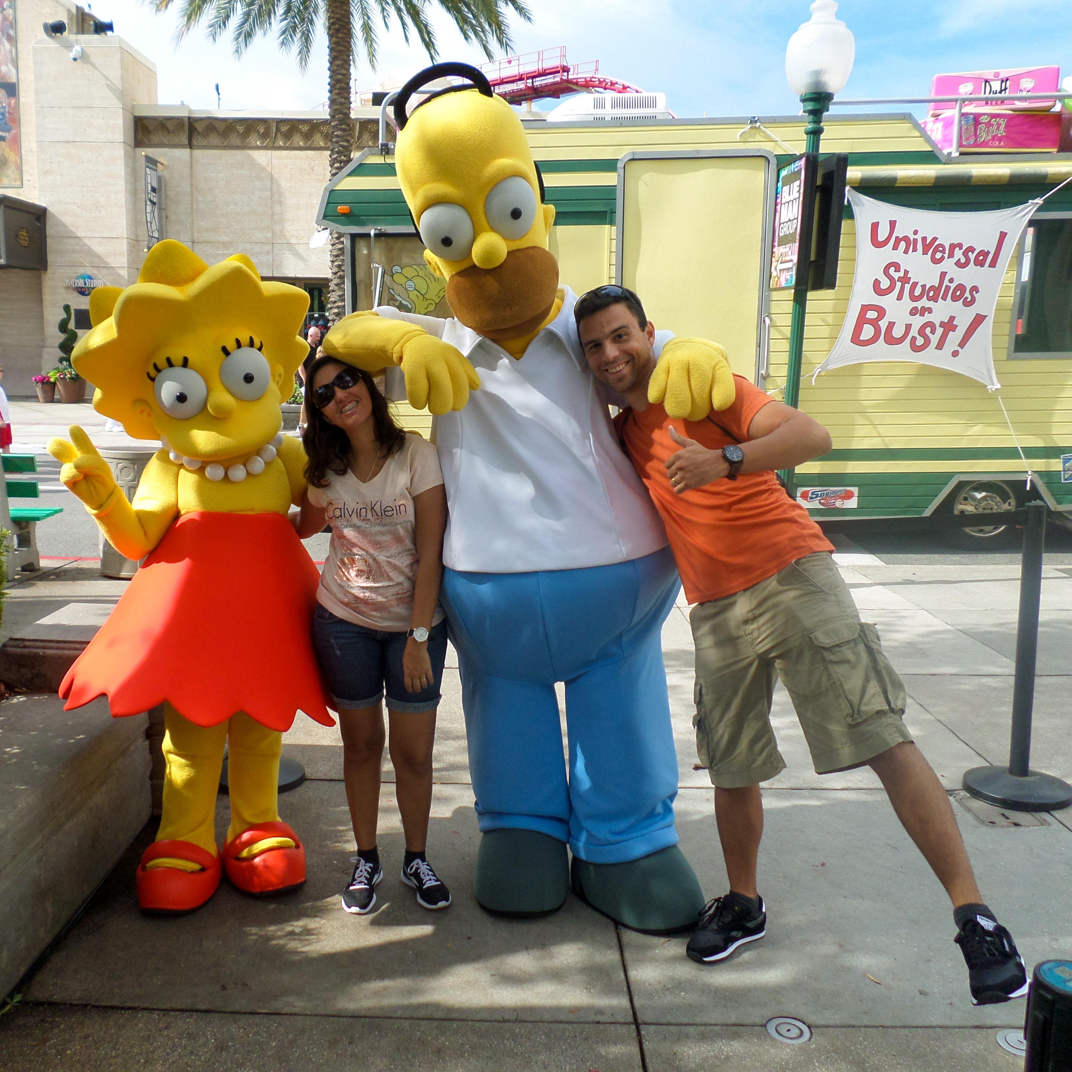 Universal Studios Florida - fotos com personagens: Simpsons